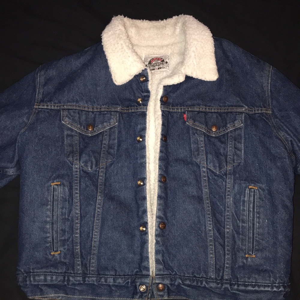 Levi’s vintage denim Sherpa jacket No flaws !!!